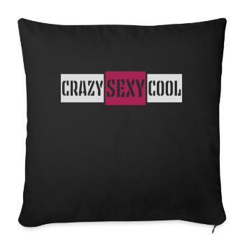 design cool sexy fou - Housse de coussin décorative 45 x 45 cm - noir - Devant