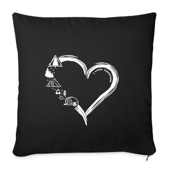 J’ADORE LE CAMPING - Housse de coussin décorative 45 x 45 cm - noir - Devant