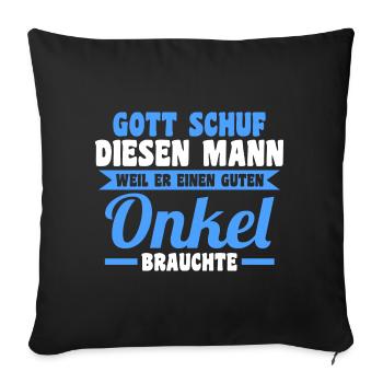Patenonkel Pate Onkel - Sofakissenbezug 45 x 45 cm - Schwarz - Vorne