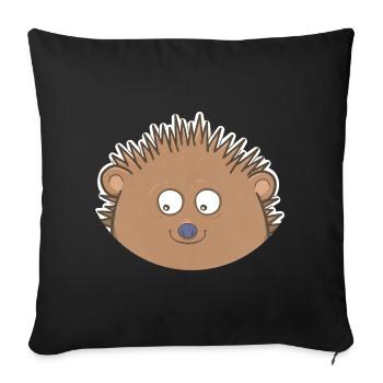 Hérisson - Housse de coussin décorative 45 x 45 cm - noir - Devant