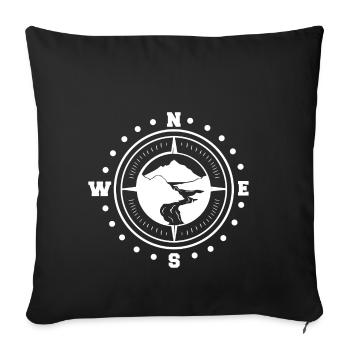 Camp Compass - Sofakissenbezug 45 x 45 cm - Schwarz - Vorne
