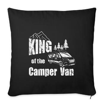 King of the Camper Van - Sofakissenbezug 45 x 45 cm - Schwarz - Vorne