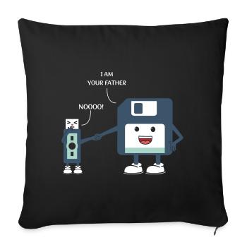 Meilleur T-shirt Papa Daddy Papa Grandpa Fête des Pères - Housse de coussin décorative 45 x 45 cm - noir - Devant