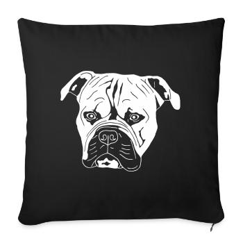 Continental Bulldog - Sofakissenbezug 45 x 45 cm - Schwarz - Vorne