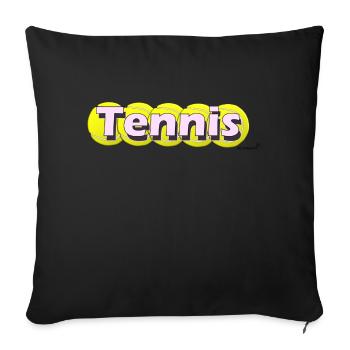 Tennis by SJ Sports - Sofakissenbezug 45 x 45 cm - Schwarz - Vorne