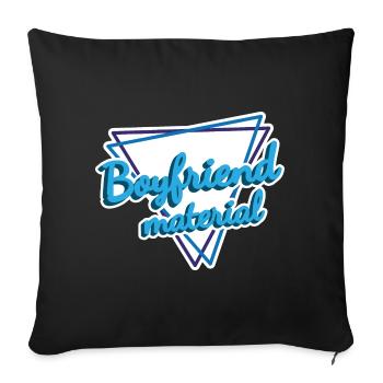 Lien d’amitié avec forme de coeur - Housse de coussin décorative 45 x 45 cm - noir - Devant