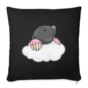 Nuages de taupes - Housse de coussin décorative 45 x 45 cm - noir - Devant