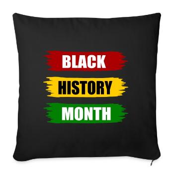 Black history month - Sofa pillowcase 17,3'' x 17,3'' (45 x 45 cm) - black - Front