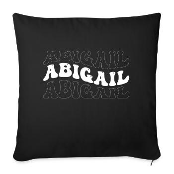 Drôle Abigail Groovy 4 Hommes Femmes Cool Abigail Cravate - Housse de coussin décorative 45 x 45 cm - noir - Devant