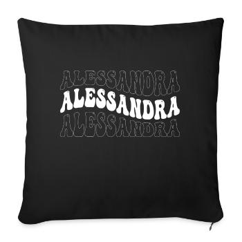 Funny Alessandra Groovy 4 Männer Frauen Cool - Sofakissenbezug 45 x 45 cm - Schwarz - Vorne