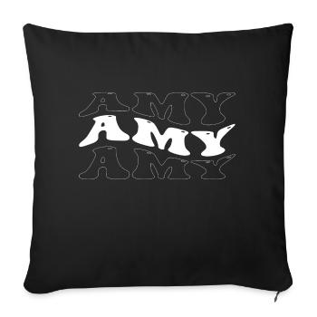 Funny Amy Groovy 4 Men Women Cool Amy Tie Dye - Sofa pillowcase 17,3'' x 17,3'' (45 x 45 cm) - black - Front