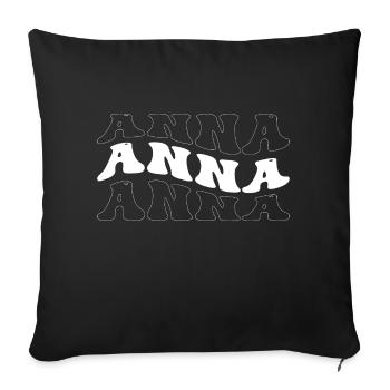 Funny Anna Groovy 4 Men Women Cool Anna Tie Dye - Sofa pillowcase 17,3'' x 17,3'' (45 x 45 cm) - black - Front