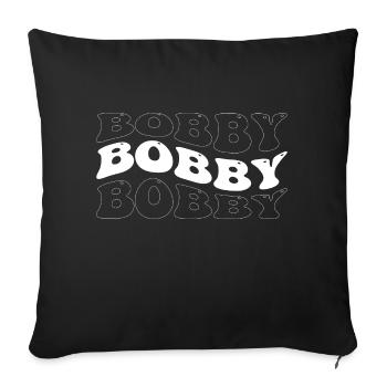 Funny Bobby Groovy 4 Men Women Cool Bobby Tie Dye - Sofa pillowcase 17,3'' x 17,3'' (45 x 45 cm) - black - Front