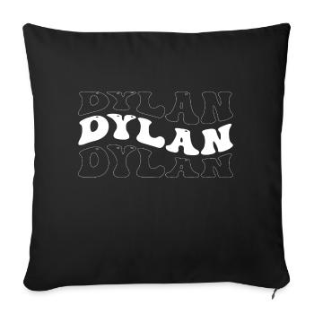 Funny Dylan Groovy 4 Männer Frauen Cool Dylan Tie Dye - Sofakissenbezug 45 x 45 cm - Schwarz - Vorne