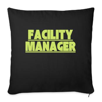 Facility Manager - Sofakissenbezug 45 x 45 cm - Schwarz - Vorne
