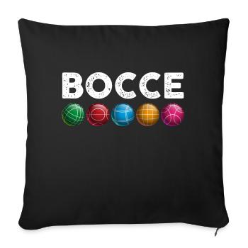 Bocce | Bocce Ball - Sofa pillowcase 17,3'' x 17,3'' (45 x 45 cm) - black - Front