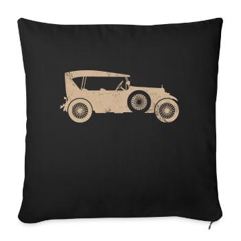 Ancienne voiture classique Design pour un fan de voiture ancienne - Housse de coussin décorative 45 x 45 cm - noir - Devant
