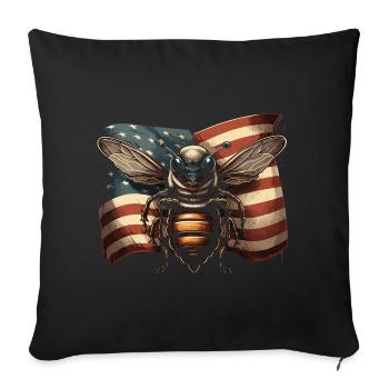 Beekeepers Bees Honey bees Beekeeping - Sofa pillowcase 17,3'' x 17,3'' (45 x 45 cm) - black - Front
