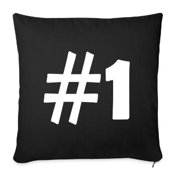 #1 - Sofakissenbezug 45 x 45 cm - Schwarz - Vorne