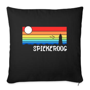 Spiekeroog Nordsee Ostfriesische Insel Geschenk - Sofakissenbezug 45 x 45 cm - Schwarz - Vorne