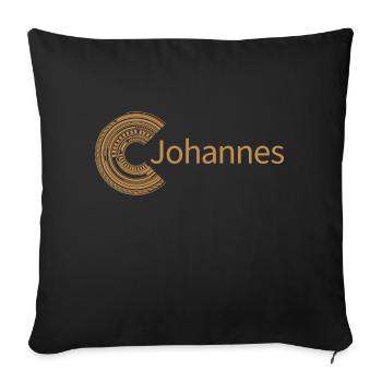 For John - Sofa pillowcase 17,3'' x 17,3'' (45 x 45 cm) - black - Front