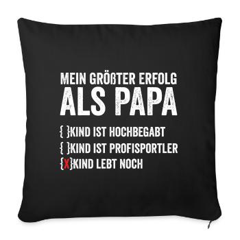 Vater Vatertag Papa - Sofakissenbezug 45 x 45 cm - Schwarz - Vorne