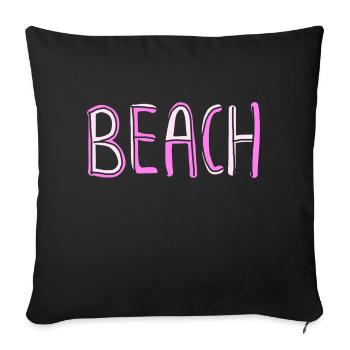 Beach 14 - Sofakissenbezug 45 x 45 cm - Schwarz - Vorne