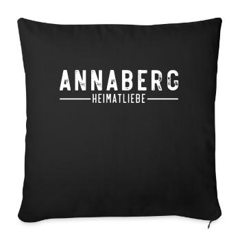 Annaberg Buchholz Erzgebirge - Sofakissenbezug 45 x 45 cm - Schwarz - Vorne