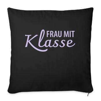 Frau Klasse Lehrerin - Sofakissenbezug 45 x 45 cm - Schwarz - Vorne