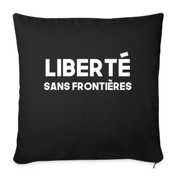 "Total Freedom T-Shirt" - Sofa pillowcase 17,3'' x 17,3'' (45 x 45 cm) - black - Front