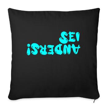 sei anders - Sofakissenbezug 45 x 45 cm - Schwarz - Vorne