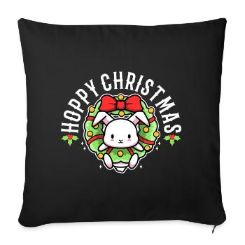 Noël houblonné - Housse de coussin décorative 45 x 45 cm - noir - Devant