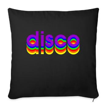 80s Disco - Sofa pillowcase 17,3'' x 17,3'' (45 x 45 cm) - black - Front