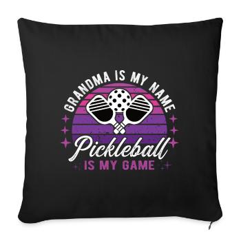 Pickle Ball Pickleball - Housse de coussin décorative 45 x 45 cm - noir - Devant