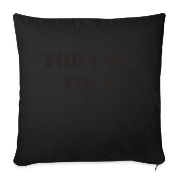 Portugais - Housse de coussin décorative 45 x 45 cm - noir - Devant