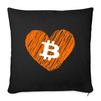 Bitcoin Crypto Cryptocurrency Splash - Sofa pillowcase 17,3'' x 17,3'' (45 x 45 cm) - black - Front