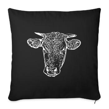 T-shirt de vache personnalisé cadeau pour les agriculteurs - Housse de coussin décorative 45 x 45 cm - noir - Devant