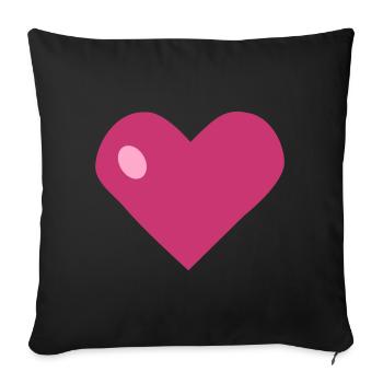 Schenk mir dein Herz - Sofakissenbezug 45 x 45 cm - Schwarz - Vorne