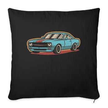 AUTOS - Sofakissenbezug 45 x 45 cm - Schwarz - Vorne