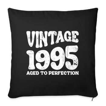 Millésime 1995 Vieilli à la perfection - Housse de coussin décorative 45 x 45 cm - noir - Devant