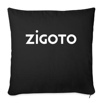Zigoto - Housse de coussin décorative 45 x 45 cm - noir - Devant