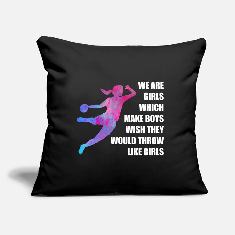 Frauen und Mädchen Handball Geschenkidee Sofakissenbezug 45 x 45 cm