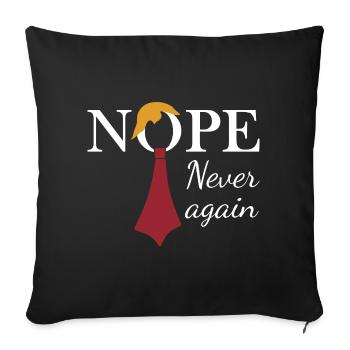Non. Plus jamais - Housse de coussin décorative 45 x 45 cm - noir - Devant
