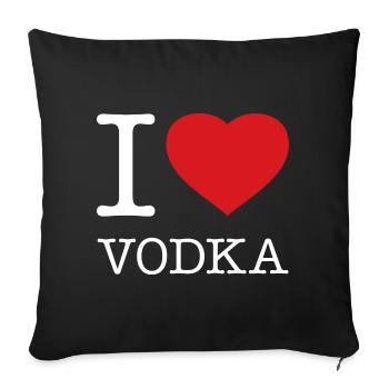 J’ADORE LA VODKA - Housse de coussin décorative 45 x 45 cm - noir - Devant
