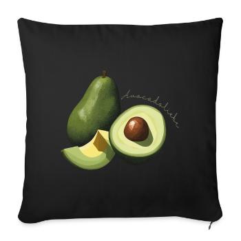 Avocado Avoacado Liebe Veganer Vegan Schlafocado - Sofakissenbezug 45 x 45 cm - Schwarz - Vorne