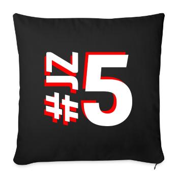 JZ5-KARTON - Sofakissenbezug 45 x 45 cm - Schwarz - Vorne