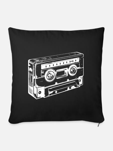 Kassette Skizze - Sofakissenbezug 45 x 45 cm - Schwarz