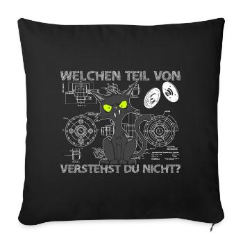 Welchen Teil von verstehst du nicht Ingenieur - Sofakissenbezug 45 x 45 cm - Schwarz - Vorne