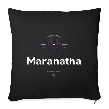 Maranatha Worship Wave - Sofa pillowcase 17,3'' x 17,3'' (45 x 45 cm) - black - Front