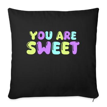 tu es doux - Housse de coussin décorative 45 x 45 cm - noir - Devant